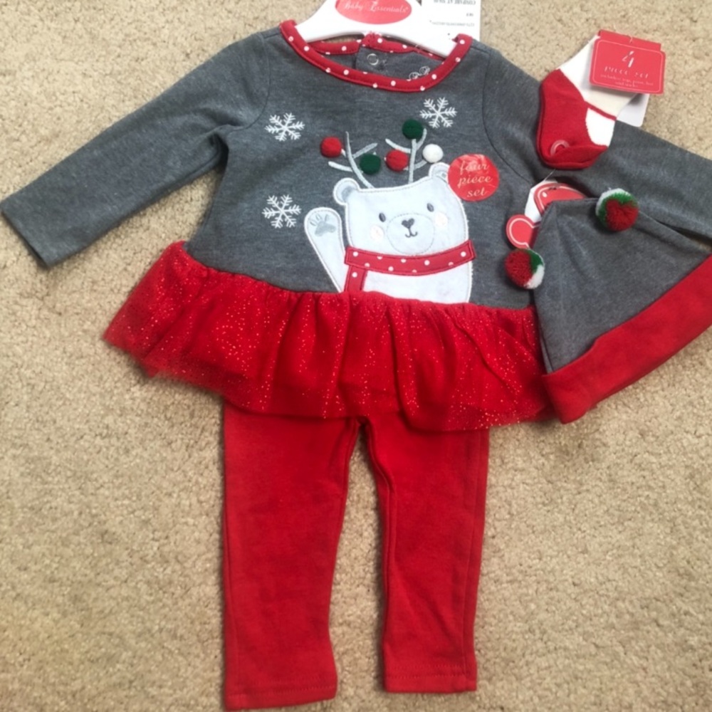 Four Piece 6 month old Christmas Outfit